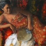 donat art - Re-re vina Tabua 48x36 mixed media on cloth